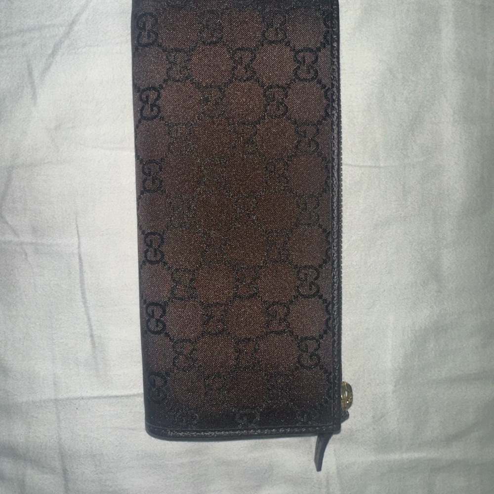 Gucci Monogram Brown and Black Wallet